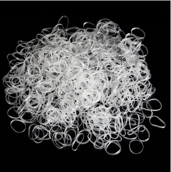 Transparent Rubber Band Medium Size Rubber Band Foreign Trade Hair Band Hair Rope Children's Hair Rope Braided Hair Workers Tie Hair Headwear