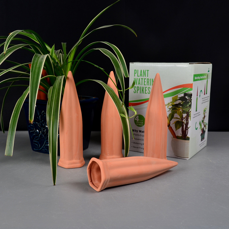 Ceramic garden gardening drip watering tool lazy automatic red pottery flower watering device red soil water seepage device