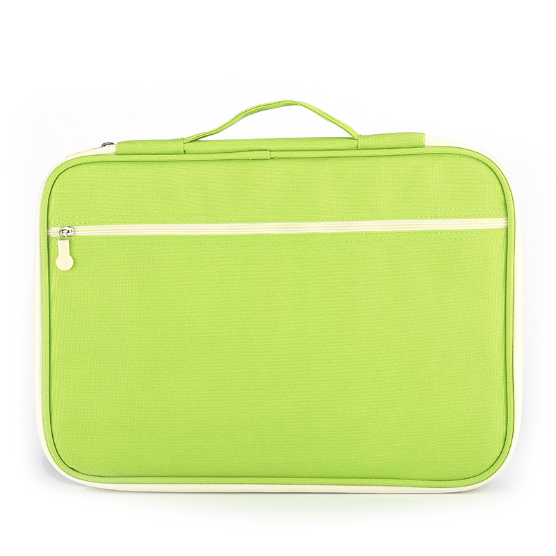 New zipper multifunctional A4 file bag storage bag portable iPad computer bag waterproof Oxford cloth office materials