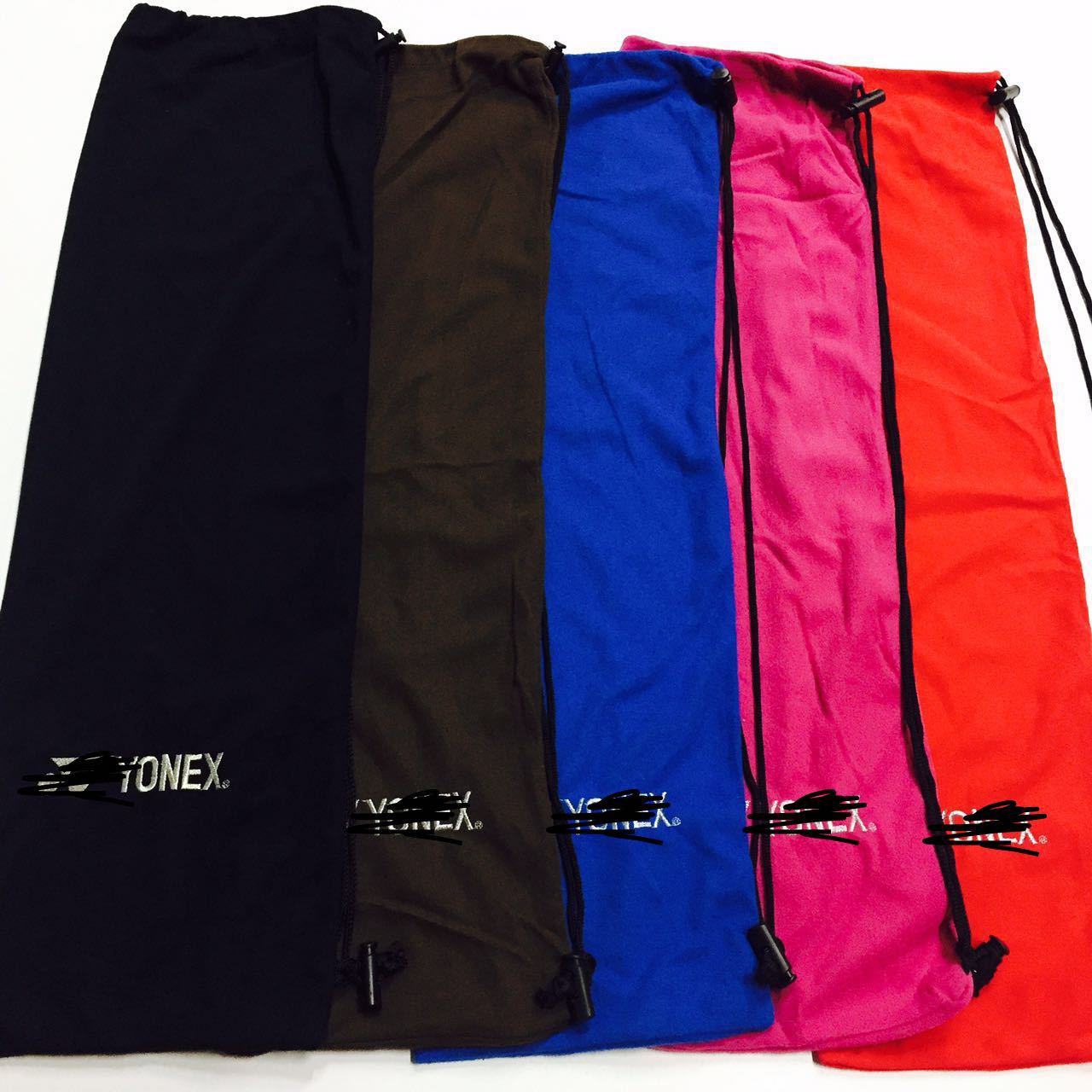 Wholesale direct multi-color badminton racket cloth pocket double drawstring storage flannel bag racket protective cover