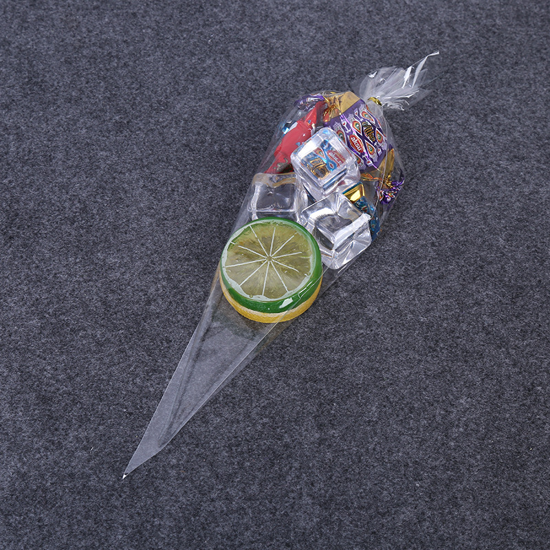 Supply OPP Film plastic bag creative transparent triangle bag candy food packaging bag manufacturers spot wholesale