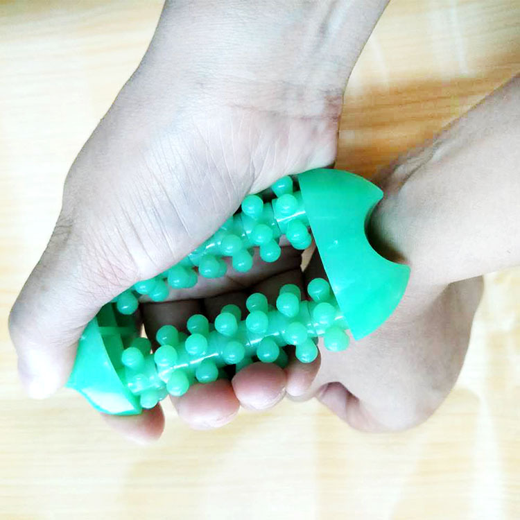 Hand palm massager 080424 acupuncture points meridian massage roller with scraping plate massage ball wheel Jade hand