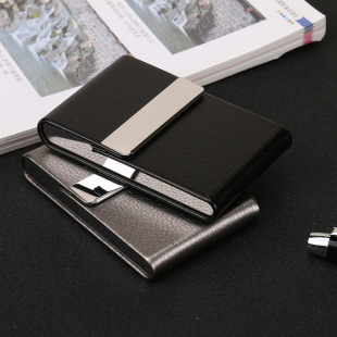 Direct selling business bank enterprise creative business card bag gift stainless steel office business card holder promotional metal business card case