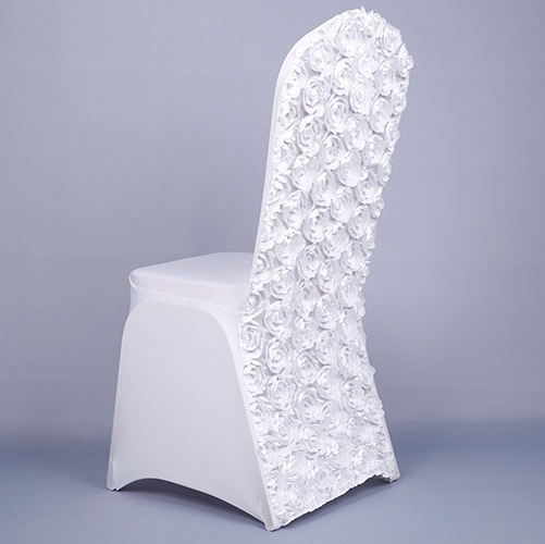 Thickened Rose Elastic Chair Cover Banquet Meeting Hotel Hotel Celebration Wedding Wedding Chair Cover Seat Chair Back Cover