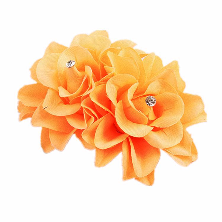 European and American Double Rose Hairpin Ethnic Headwear Bride Flower Head Flower Girls' Dance Performance Rhinestone Hair Accessories Edge Clip_voghion.com