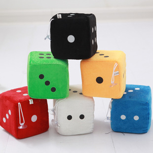Plush dice toy sucker pendant cartoon color creative gift manufacturers wholesale
