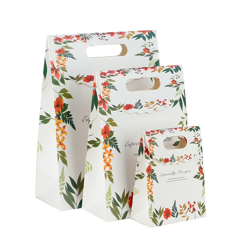 New Cartoon Flamingo Fresh Gift Bag Handbag Packing Bag Gift Bag Holiday Gift Bag Paper Bag