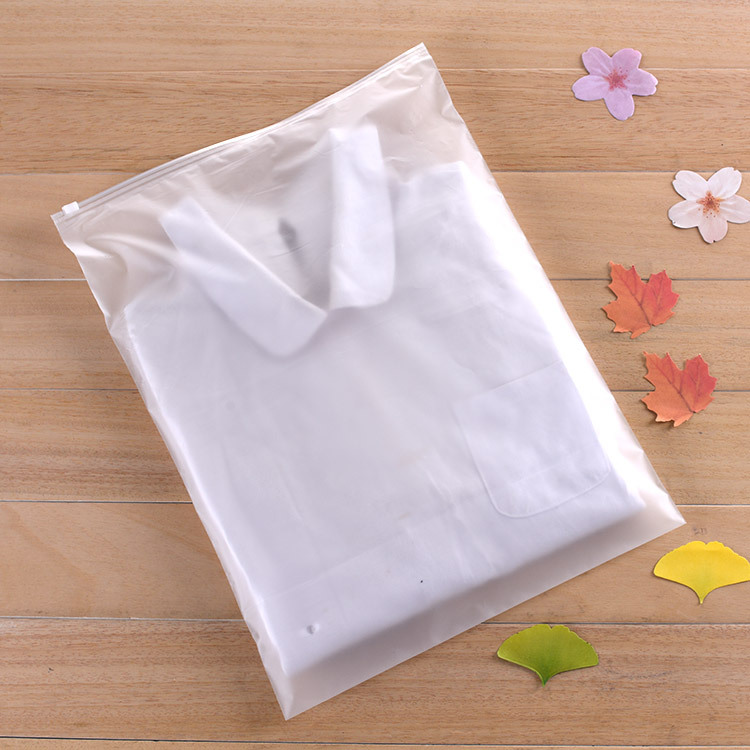 Packaging manufacturers wholesale PEVA clothing bags spot wholesale self-sealing bags double-sided frosted zipper bags can be printed