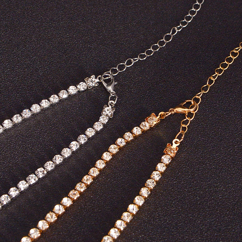 Foreign Trade Hot Selling European and American Jewelry Simple Bright Shining Zircon Waist Chain Body Chain Sexy Personality All-match