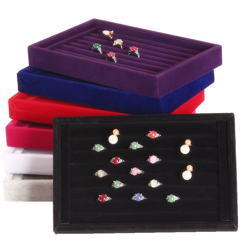Yingyuan Creative Flannel Small Ring Plate Earring Plate Jewelry Box Jewelry Display Box Ring Box