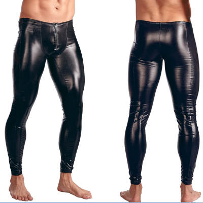 Foreign trade Men's sexy underwear patent leather tight pants performance pants a generation of hair