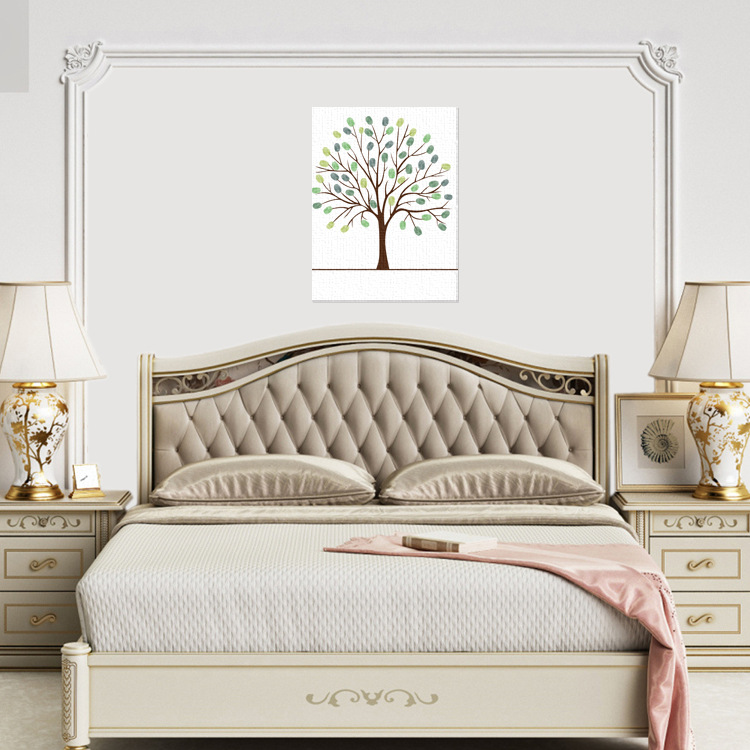 ebay foreign trade hot-selling small tree decorative background wall fingerprint painting sign-in painting personalized creative tree decorative painting