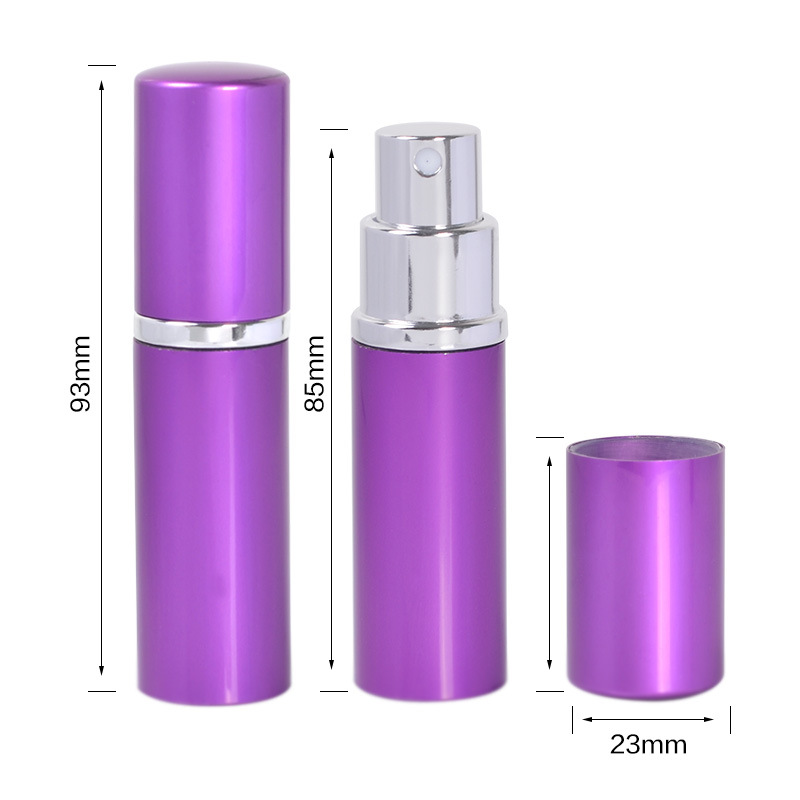 10ml Perfume Bottle Metal Aluminum Spray Empty Bottle Cosmetic Bottles Glass Perfume Bottle for Health Products