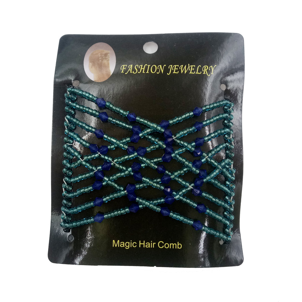 CR4 Korean version of the hair comb hair accessories wire hair beaded magic hair comb styling comb wholesale 6 colors