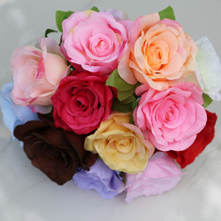 Simulation flowers/rose flowers/wedding supplies/wedding flowers/simulation roses/factory price/24 colors