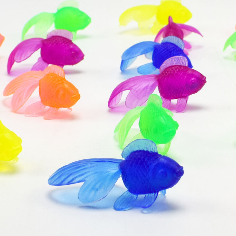 PVC Plastic Colorful Goldfish Model Toy Pack Gashapon Small Toy Gift Food Toy