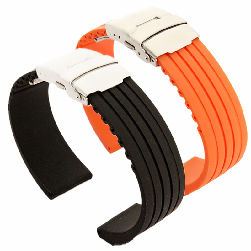 Hot silicone strap tire stripe sports waterproof strap environmental protection material folding buckle DIY cutting