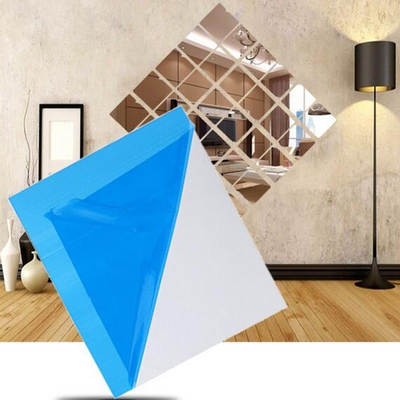 Various sizes of square mirror wall stickers 15 * 15cm 30*30CM creative home decoration combination removable mirror stickers