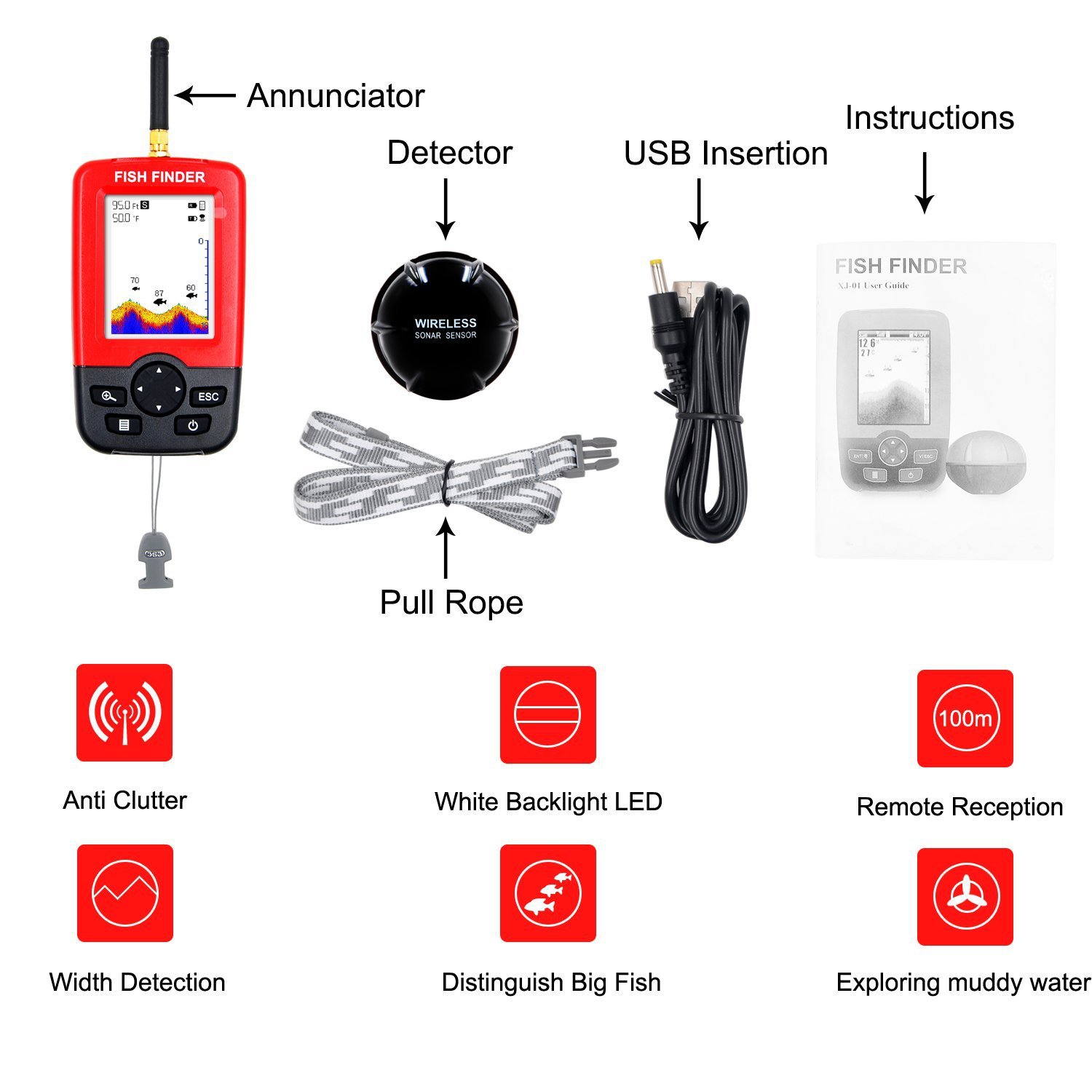 fishfinder wireless fish finder Factory Direct brand settled in AliExpress Amazon a generation of sonar