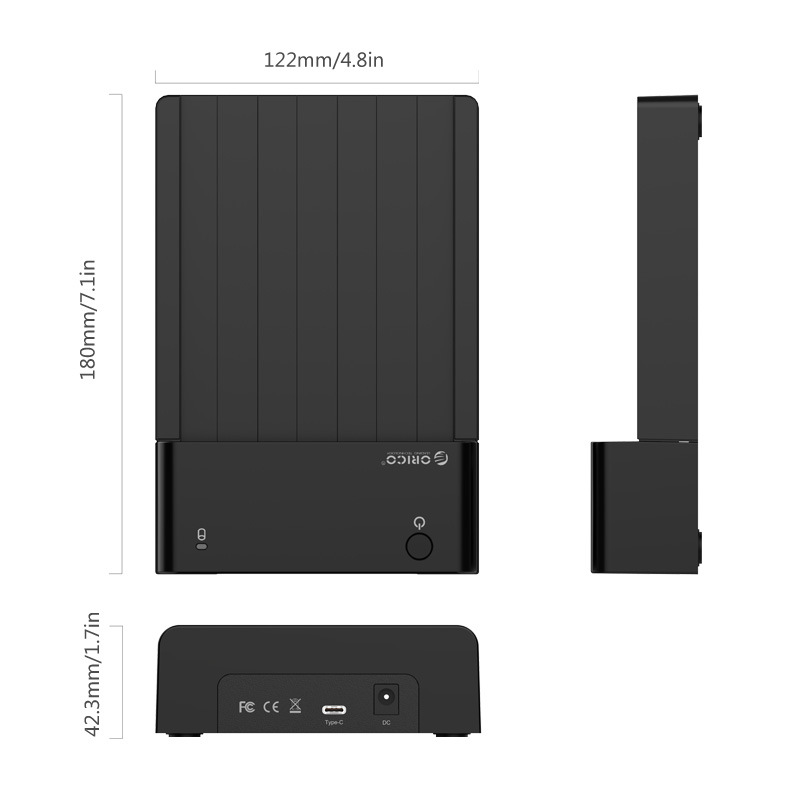 orico 6518US3 3.5寸笔记本电脑外置USB3.0 sata串口移动硬盘盒