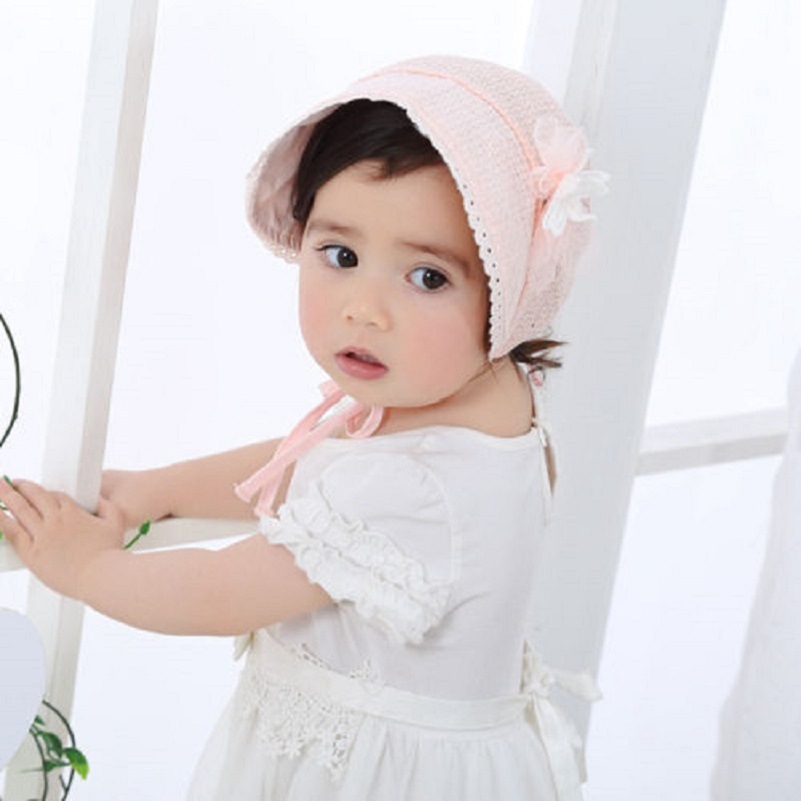 批發 新款  歐美版 鏤空 蕾絲花邊 嬰兒 遮陽帽 復古宮廷帽