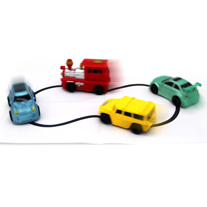卸売り線誘導車とペン玩具車自動誘導路車線列車児童玩具|undefined