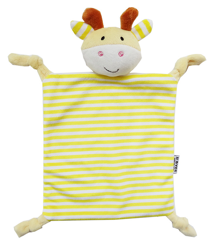 JJOVCE Baby New Super Soft Anchorage Towel Slippery Towel Animal Soothing Doll Plush Baby Toy