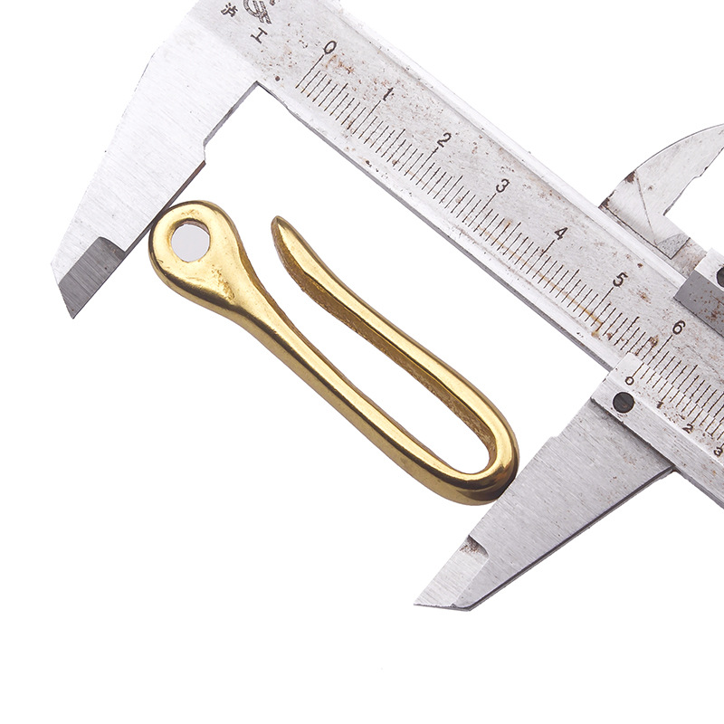 Pure copper U-shaped hook financial cloth buckle cattle brass key chain pure copper key chain personality diy accessories