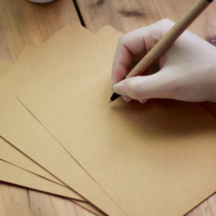 Blank letter paper nostalgic retro Kraft paper letter paper single side horizontal line thick letter paper A4/A5/B5 size
