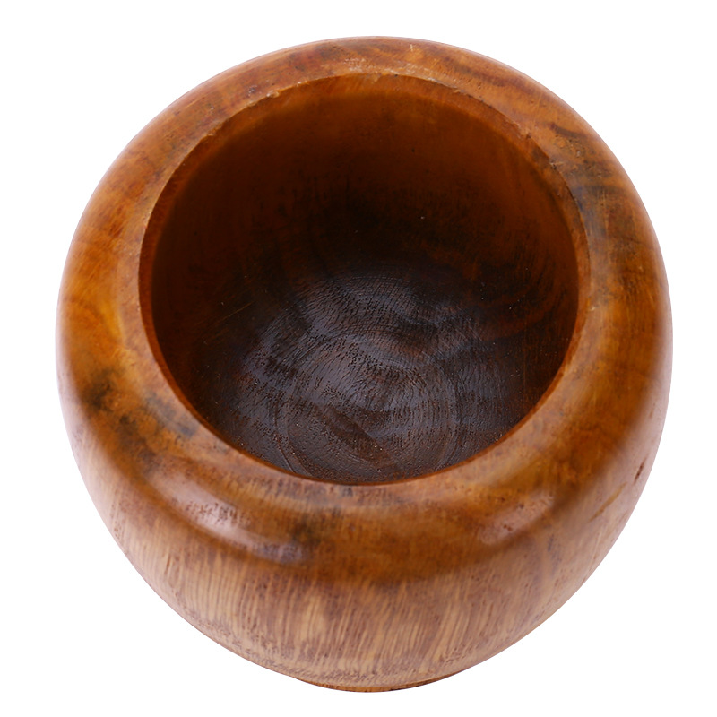 Solid Wood Garlic Mash Pot Wooden Pot Garlic Mill Household Wood Mortar Supplementary Food Pressure Garlic Mill Garlic Mill Wholesale