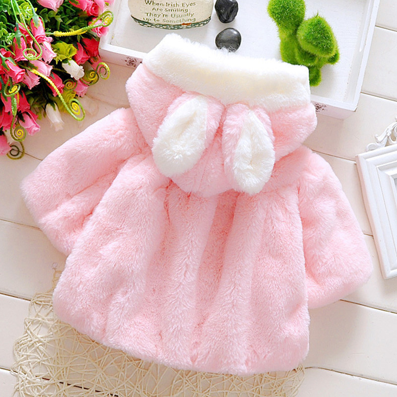 ebay AliExpress explosions baby girl shawl rabbit fur girl baby coat hooded cartoon a generation of hair