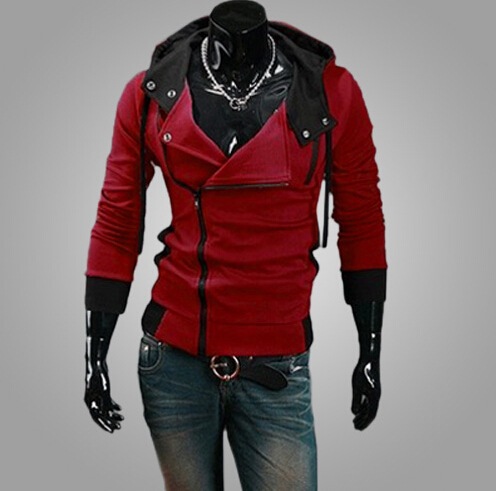 Foreign trade ebay autumn and winter clothing Korean men's hooded sweater coat men's cardigan slim fit sweater men's