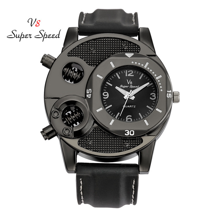 V8 Men's Watch Trendy Versatile Casual Fashionable Silicone Mechanical Wristwatch Leisure Dress Accessory