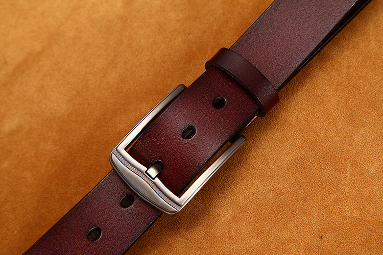 Produttori popolari all'ingrosso cintura da uomo in pelle di vacchetta con fibbia ad ardiglione a due strati cintura da uomo retrò versatile da lavoro_voghion.com