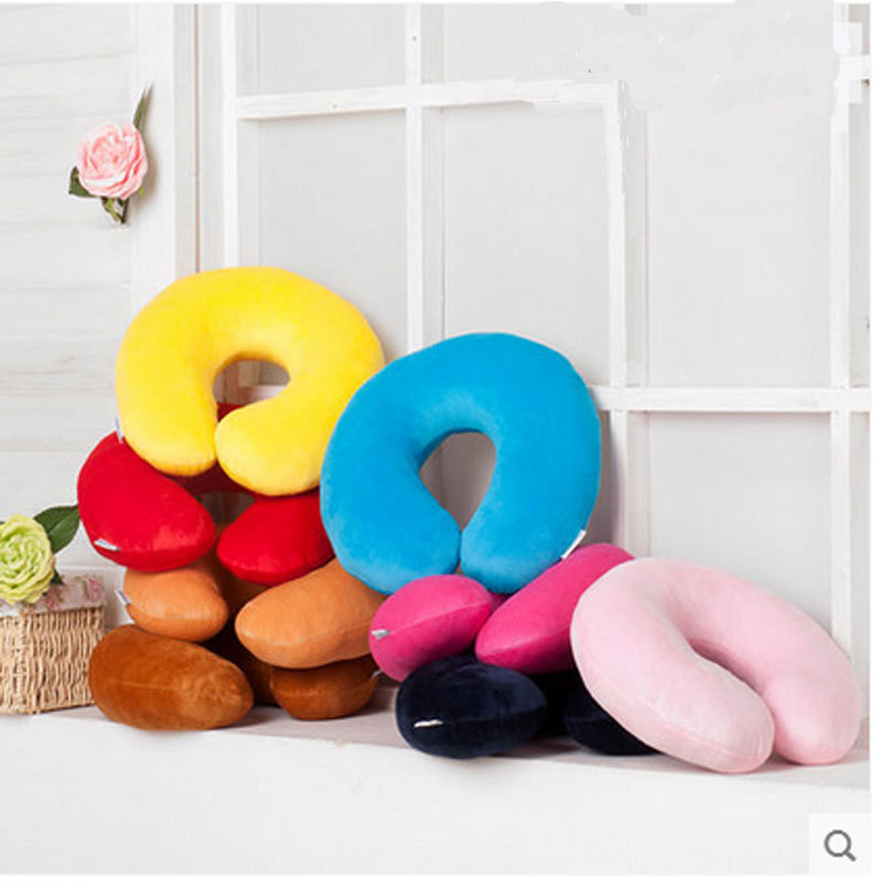Factory wholesale solid color U-shaped pillow office lunch break pillow travel pillow car neck pillow wholesale