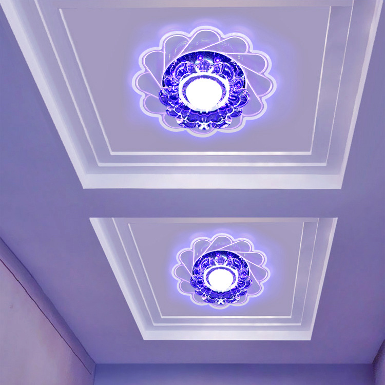 Aisle light led Corridor light hallway spotlight crystal ceiling light round simple modern ceiling living room Downlight