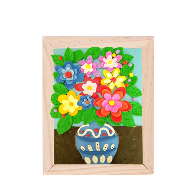 Blank Wooden Picture Frame Wooden Kindergarten Wall Wall Decoration Children's Painting Display Frame diy Handmade Photo Frame