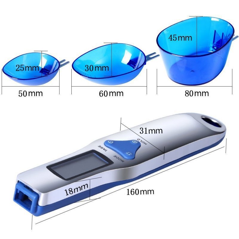 New three spoon electronic scale 0.1g spoon scale kitchen scale electronic spoon scale 500g support ingredients scale