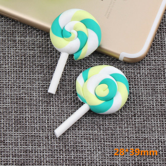 Soft Pottery Lollipop Cream Mobile Phone Shell Accessories Food Play diy Accessories Slime diy Lollipop Accessories
