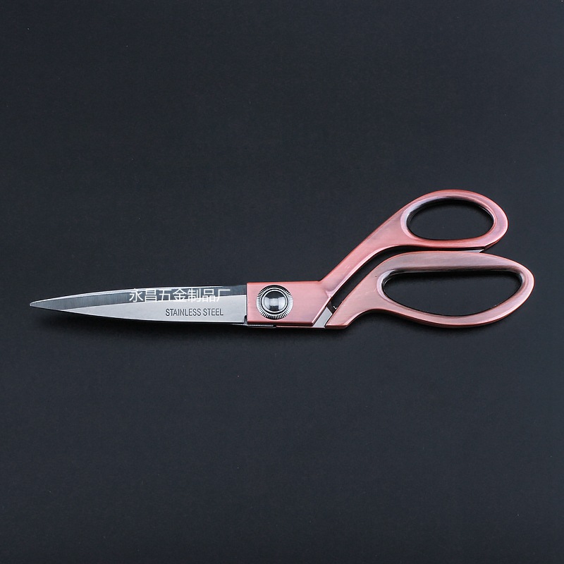Spot wholesale stainless steel gold-plated tailor scissors manufacturers custom color Titanium rose gold exquisite gift tailor scissors