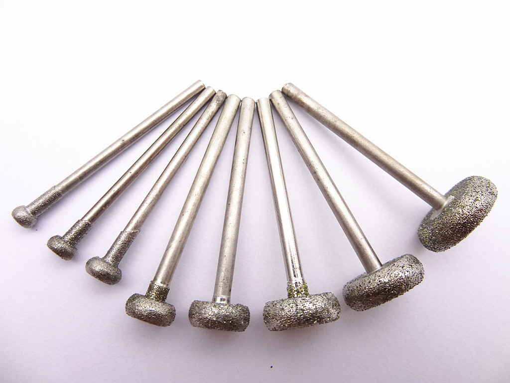 Round E-Needle Thallium Rolling Thallium Diamond Grinding Head Grinding Needle Round Pressure Wheel Carving Tool Jade Raw Stone Grinding Peeling