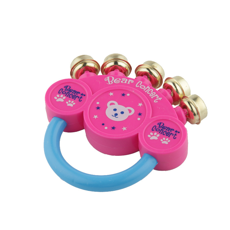 Children's cartoon metal five-finger rattle baby hand rattle toys early education toys classic best selling wholesale