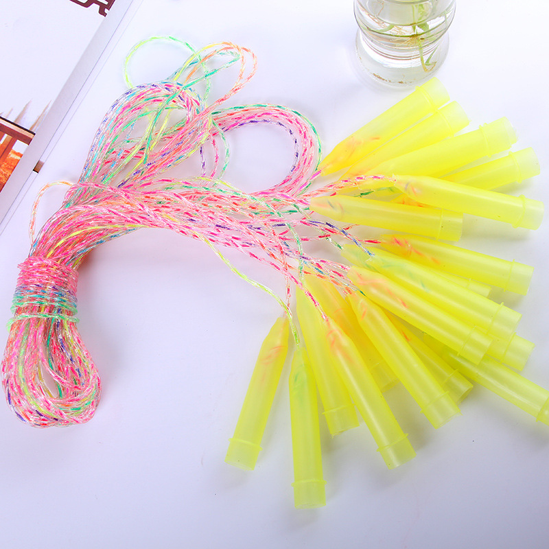 Colorful plastic skipping rope kindergarten Elementary School students outdoor toys sporting goods prizes Yiwu small commodities wholesale