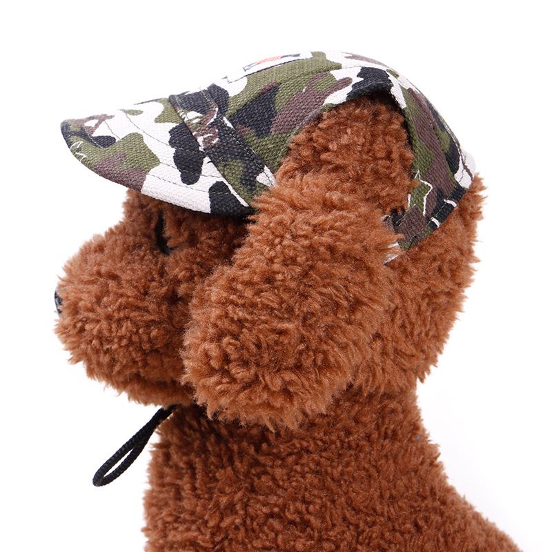in stock Dog Hat Pet Going Out Hat Dog Leaky Ear Cap Pet Beret Baseball Cap Teddy Duck Tongue Hat