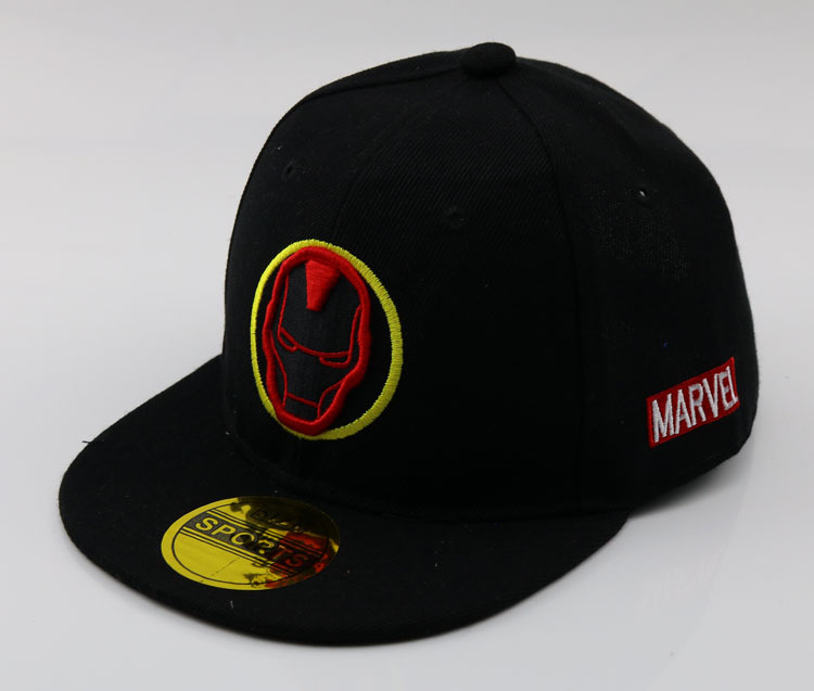 Iron Man hip hop cap foreign trade Korean tide embroidery hip-hop baseball cap spring and summer children's hat wholesale F749