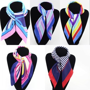 Wholesale professional Telecom mobile bank stewardess hotel tooling silk scarf 60 generous sailor dance scarf