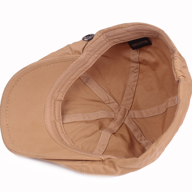 Hat men's summer solid color beret casual Joker cap Korean tide forward cap middle-aged hat wholesale