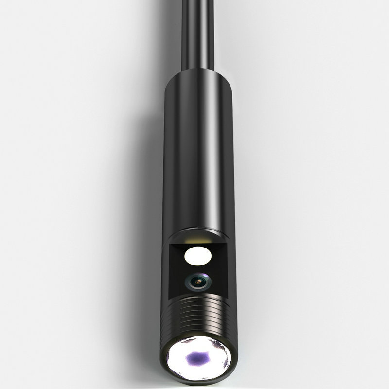 Industrial auto repair pipeline repair probe 8mm HD three-in-one dual lens pipeline endoscope