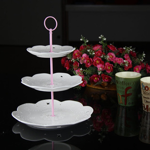 Factory Direct cake plate hanger fruit plate bracket zinc alloy snack plate rack metal string plate rack wholesale