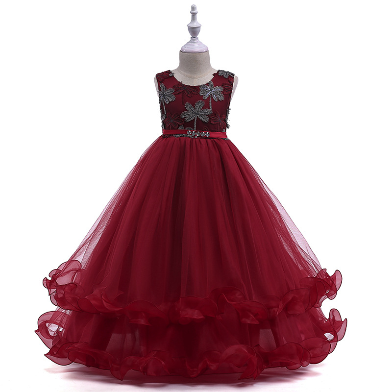 歐美童裝兒童公主婚紗禮服裙花童連衣裙Party Dresses Kids Dress